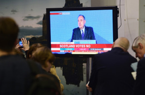 SNP leader Alex Salmond conceding defeat